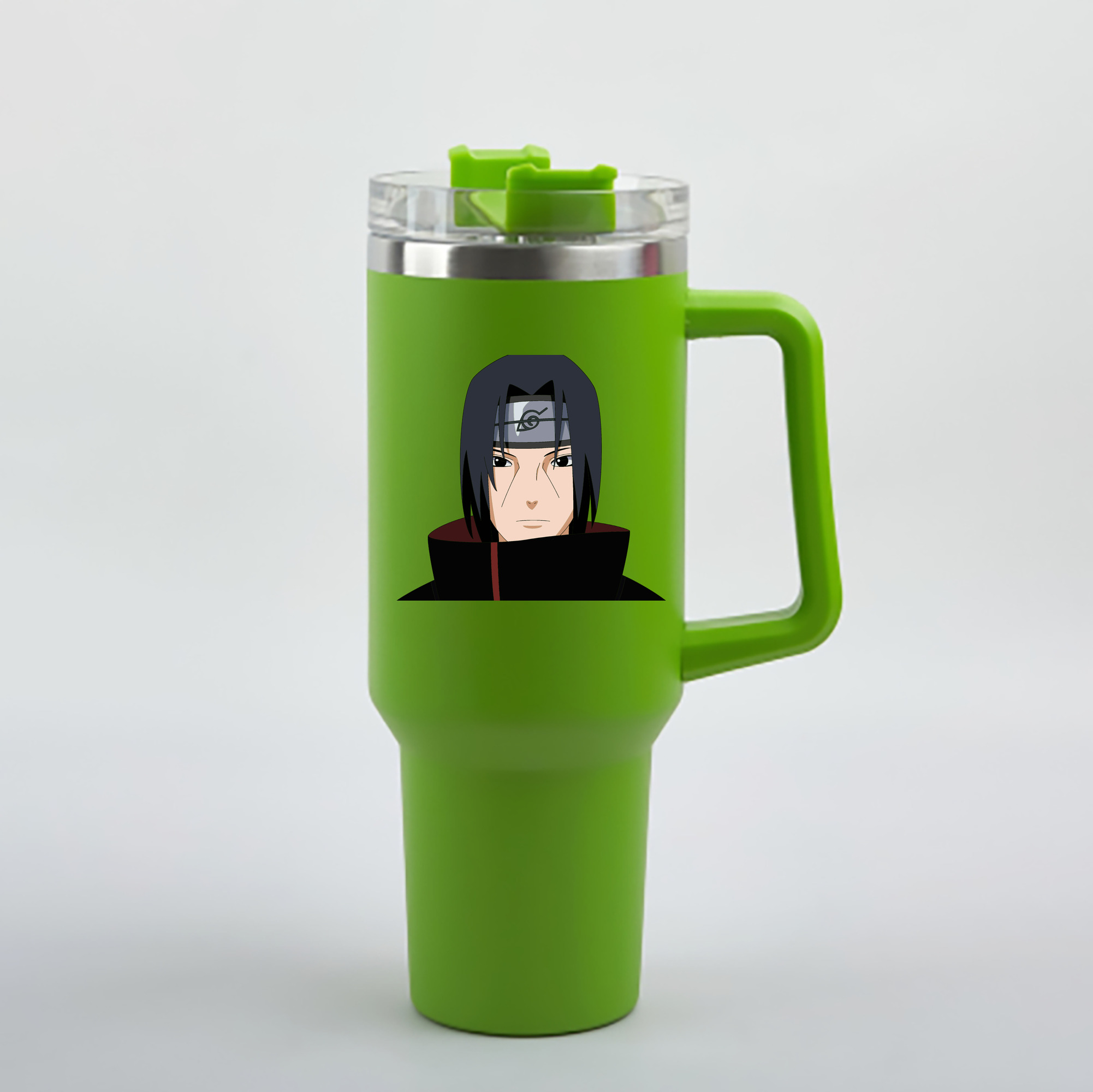 （画像用） NARUTO -ナルト- うちは イタチ Uchiha Itachi 1200mL車用タンブラー - クリスタルステッカー（プラスチックストロー付き）